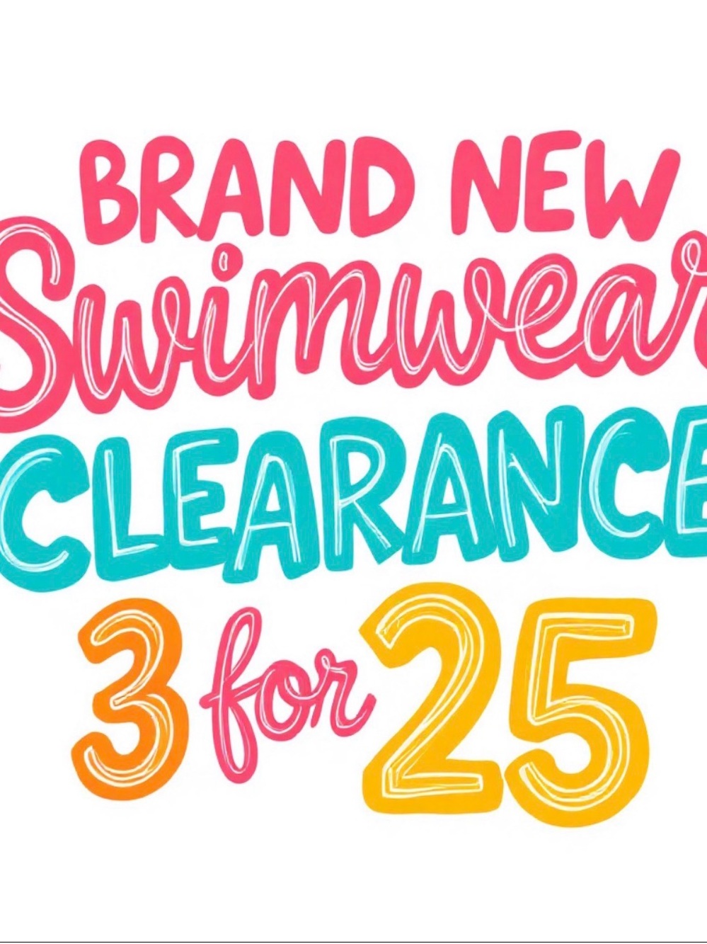 Swimwear Clearance- 3 for $25 - brand new